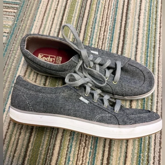 Keds Center III Canvas Lace Up in Gray Charcoal Tweed - Picture 7 of 12
